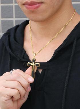 New cross necklace men women street hip hop necklace男女项链