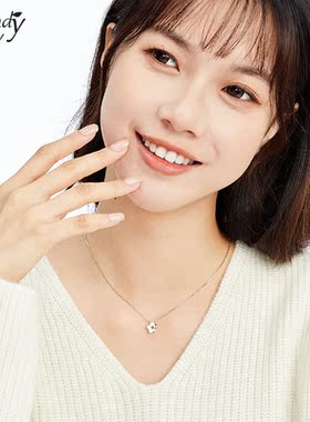 SundyHoney高级感925银小花项链