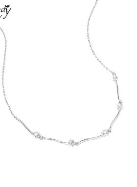 Sundyhoney创意S925银水钻项链