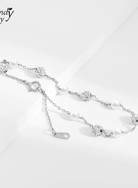 sundyhoney女S925银珍珠锆石