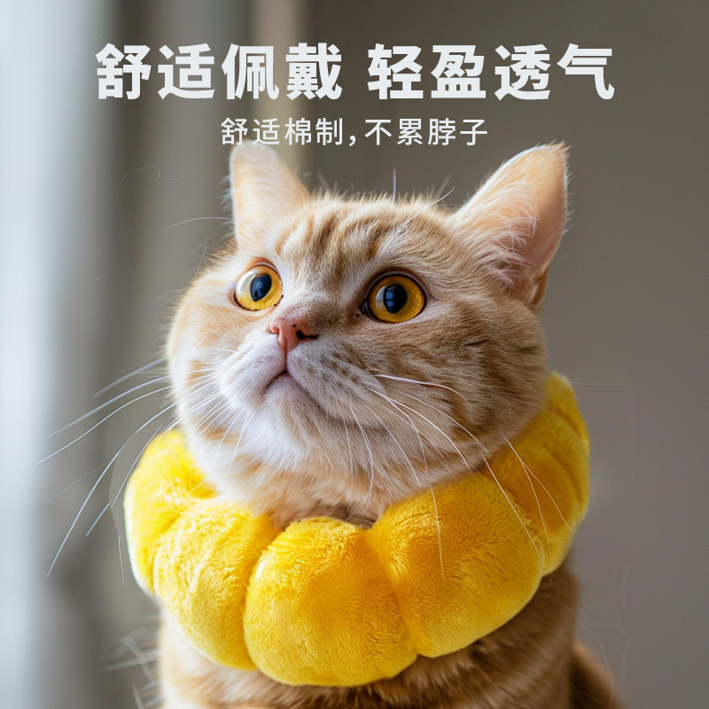 伊丽莎白圈绝育项圈防舔猫咪脖圈颈圈软圈除跳蚤头套狗脖圈圈用品