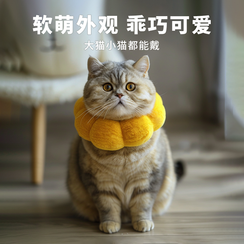 伊丽莎白圈绝育项圈防舔猫咪脖圈颈圈软圈除跳蚤头套狗脖圈圈用品