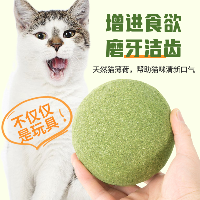 猫玩具猫薄荷球超大自嗨解闷神器耐咬逗猫棒磨牙洁齿化毛球猫用品 - 图1