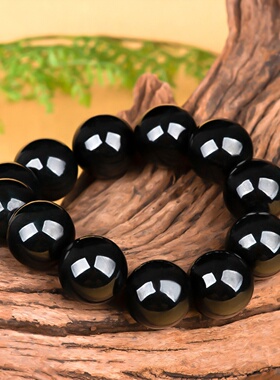 天然A货墨翠玉石手串高档大气