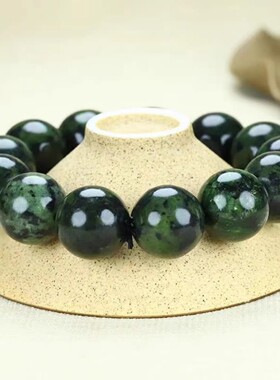 天然西藏玉药王石活磁能量项链