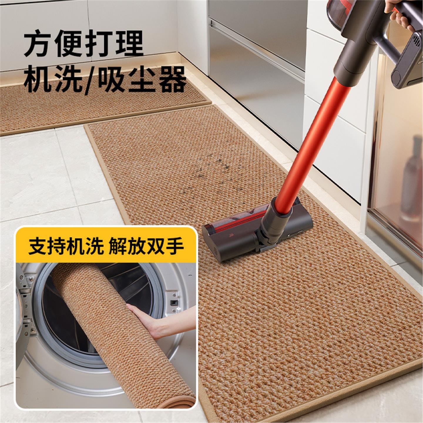 厨房地垫防滑防油防水地毯免洗可擦吸水脚垫家用长条垫子耐脏门垫 - 图2