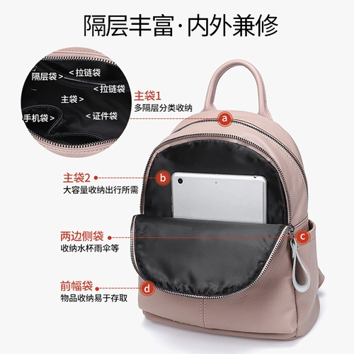 珂尔袋鼠 Рюкзак, сумка через плечо, модный универсальный ранец, коллекция 2023, из натуральной кожи, в корейском стиле