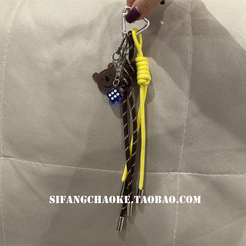 原创棒球小熊挂饰相机挂绳airpods耳机套挂链水杯链条装饰趣味,淘宝优惠券,粉丝福利购,淘宝优惠卷