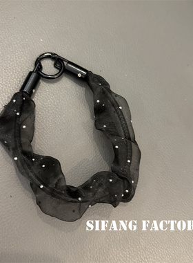立体丝带闪粉手机壳挂件包包挂饰创意耳机套挂绳百搭钥匙扣
