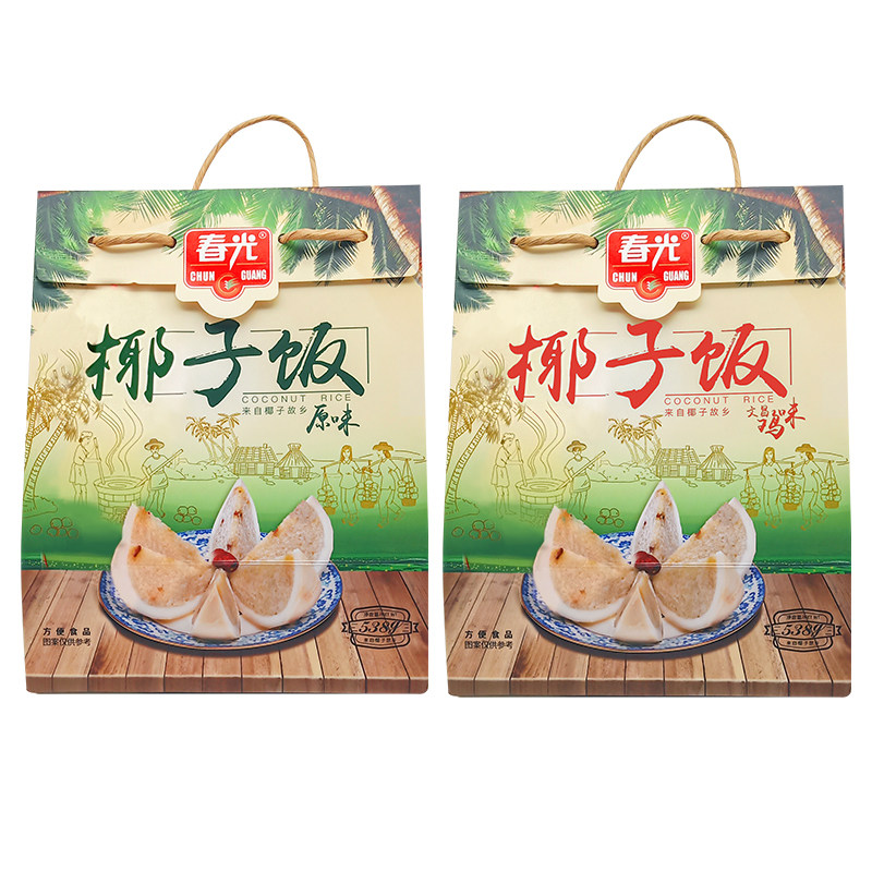 海南特产 春光椰子饭原味538g礼品速食椰香生椰糯米饭方便年货