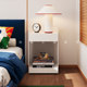 Home bedroom movable creative wrought iron bedside table