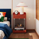 Home bedroom movable creative wrought iron bedside table