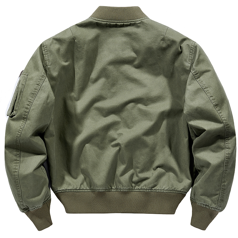 飞行员夹克男空军MA1潮牌工装外套纯棉新款宽松大码休闲棒球服男 - 图0