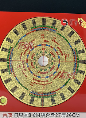 原装日星堂罗盘8寸6综合盘