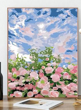 diy数字油画手工填色治愈装饰画