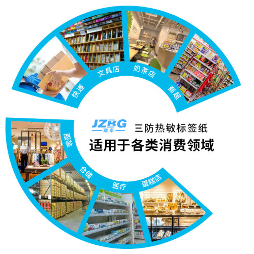 三防热敏纸竖版不干胶宽50mm 55mm*高60 70 80 85 90 100 120 130 140 150 200mm单排双排标签条码纸打印贴纸 - 图2