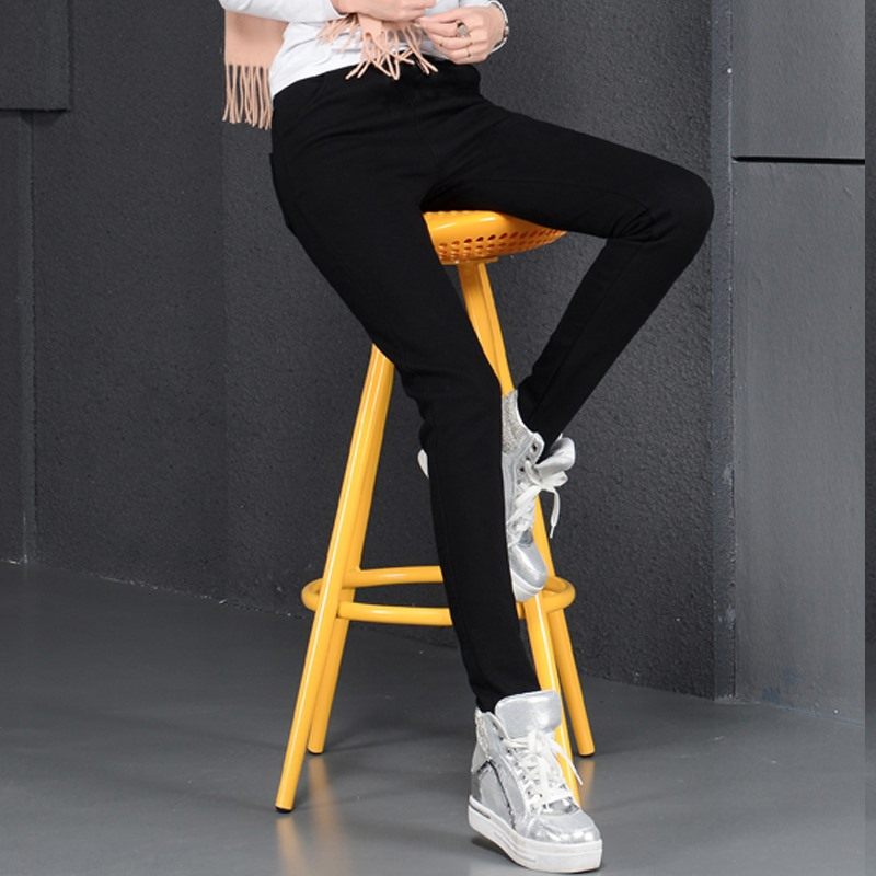 秋冬外穿休闲托腹直筒加绒孕妇裤子 佐美涵孕妇铅笔裤