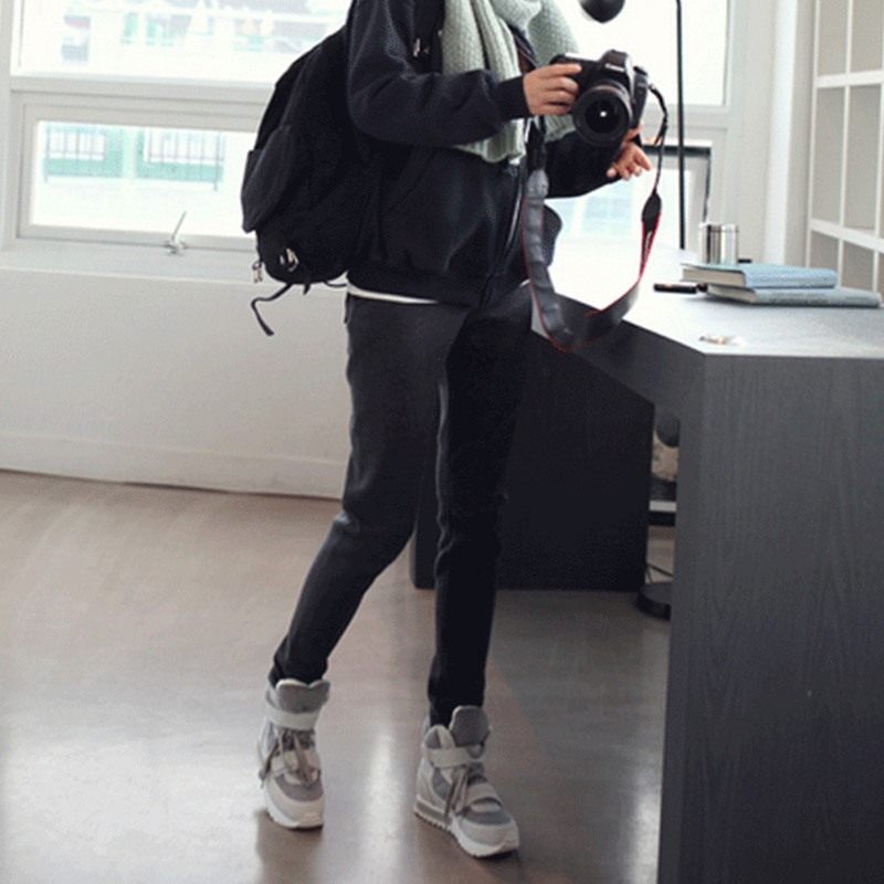 秋冬外穿休闲托腹直筒加绒孕妇裤子 佐美涵孕妇铅笔裤