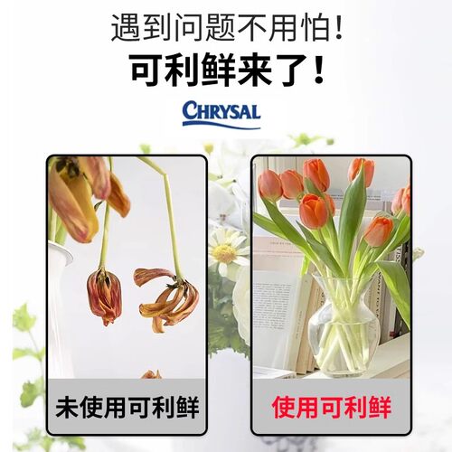 进口荷兰hvb可利鲜鲜花保鲜剂家用植物营养液通用型延长花期专用 - 图0
