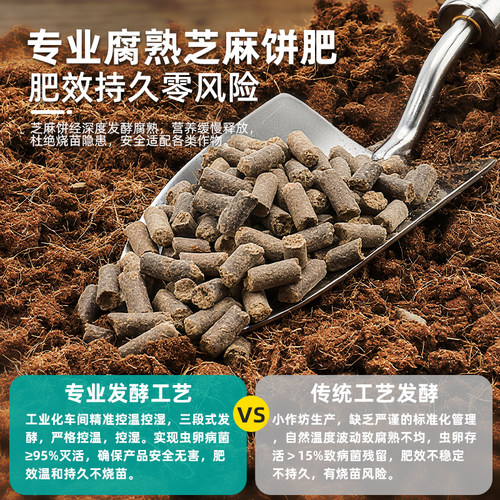 CPAI芝麻饼肥料花卉盆栽通用饼肥发酵腐熟有机肥盆栽花卉专用肥料 - 图1