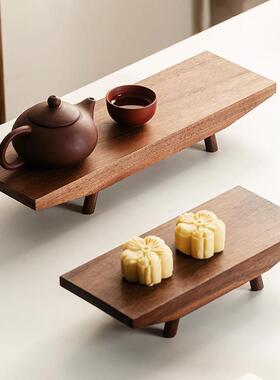 复古实木托盘茶托家用客厅茶几桌面收纳盘子创意装饰品摆件置物架