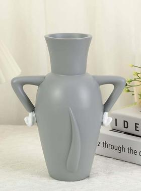 汤姆猫花瓶摆件客厅插花猫和老鼠周边家用可爱桌面玄关办公室装饰