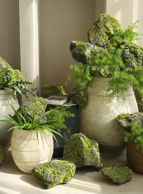 模拟苔藓泡沫彷生石造景室内庭院假山舞台苔藓假石道具装饰