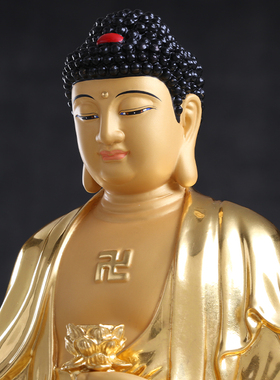 热销台湾纯铜贴金西方三圣神像阿弥陀佛I像观音佛像供奉大势至菩