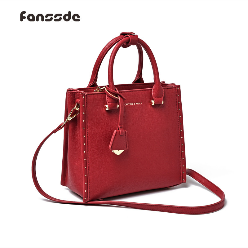 小&ck高级感红色大容量女结婚包包 fanssde女士包袋