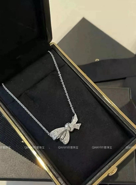 QIANYI仟意珠宝【轻奢系列】白富美名媛丝绸璀璨不对称蝴蝶结手镯