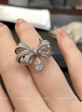 QIANYI仟意珠宝【贵妇系列】白富美轻奢纯欲蝴蝶结气质锁骨项链