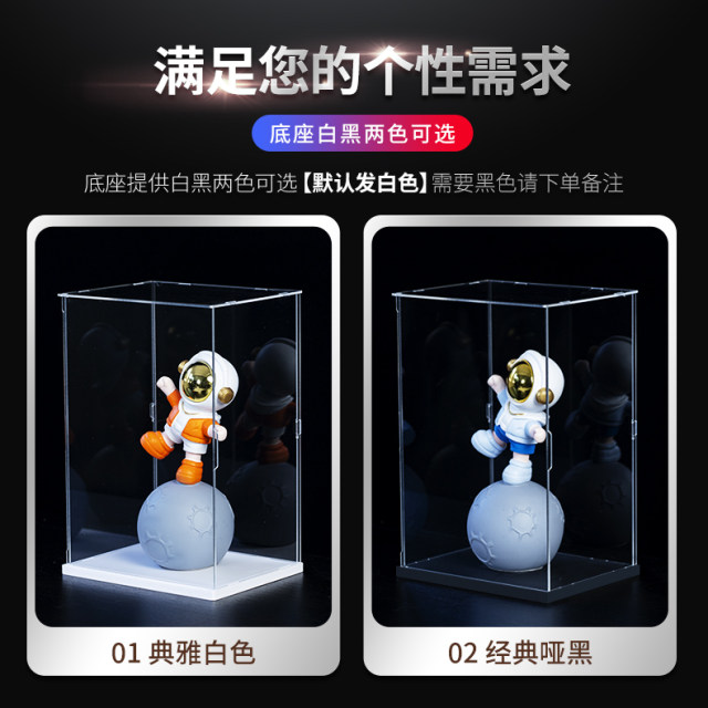 Storage box is suitable for Gundam assembled toy acrylic display stand transparent dustproof doll opening door display box