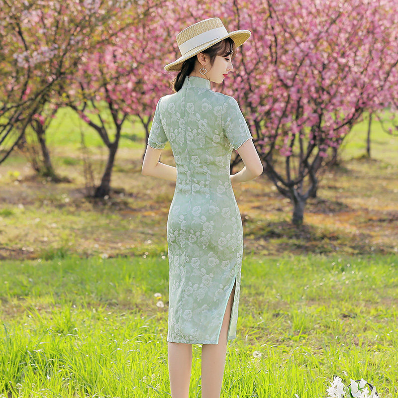 蚀骨旗袍2021年新款法式小众连衣裙 云乡爱旗袍