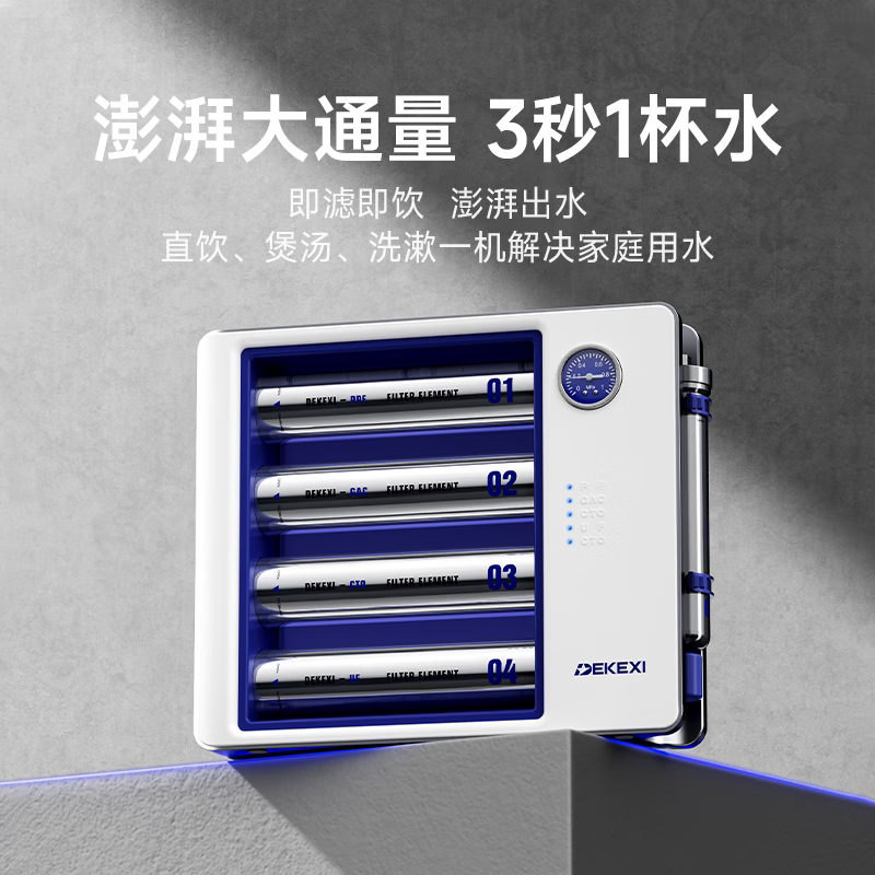 德国德克西净水器家用直饮净水机厨房自来水前置过滤器超滤净化器