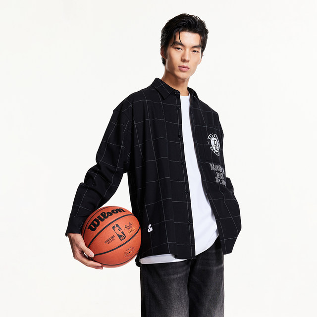 Jack Jones long sleeve monogram offset shirt