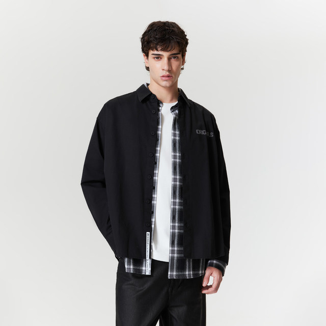 Jack Jones Boys Spring and Autumn Pure Cotton Shirt 2025 New Comfort Lapel Long Sleeve Commuting Jacket