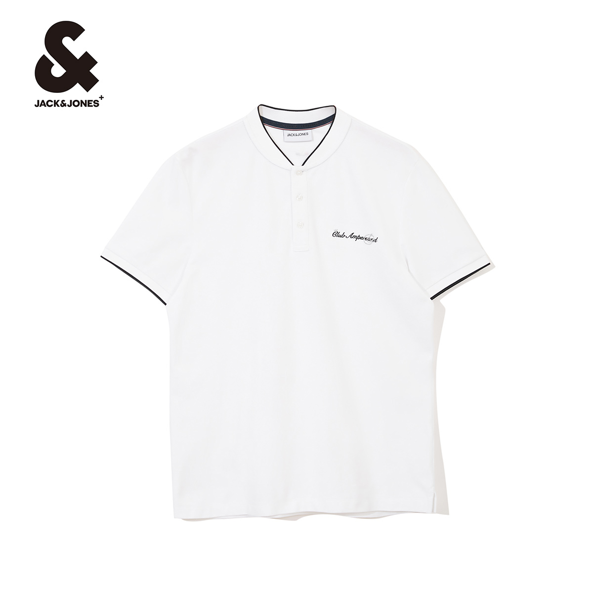 杰克琼斯奥特莱斯夏季潮流商务字母刺绣衣服POLO-SHIRT短袖男上衣