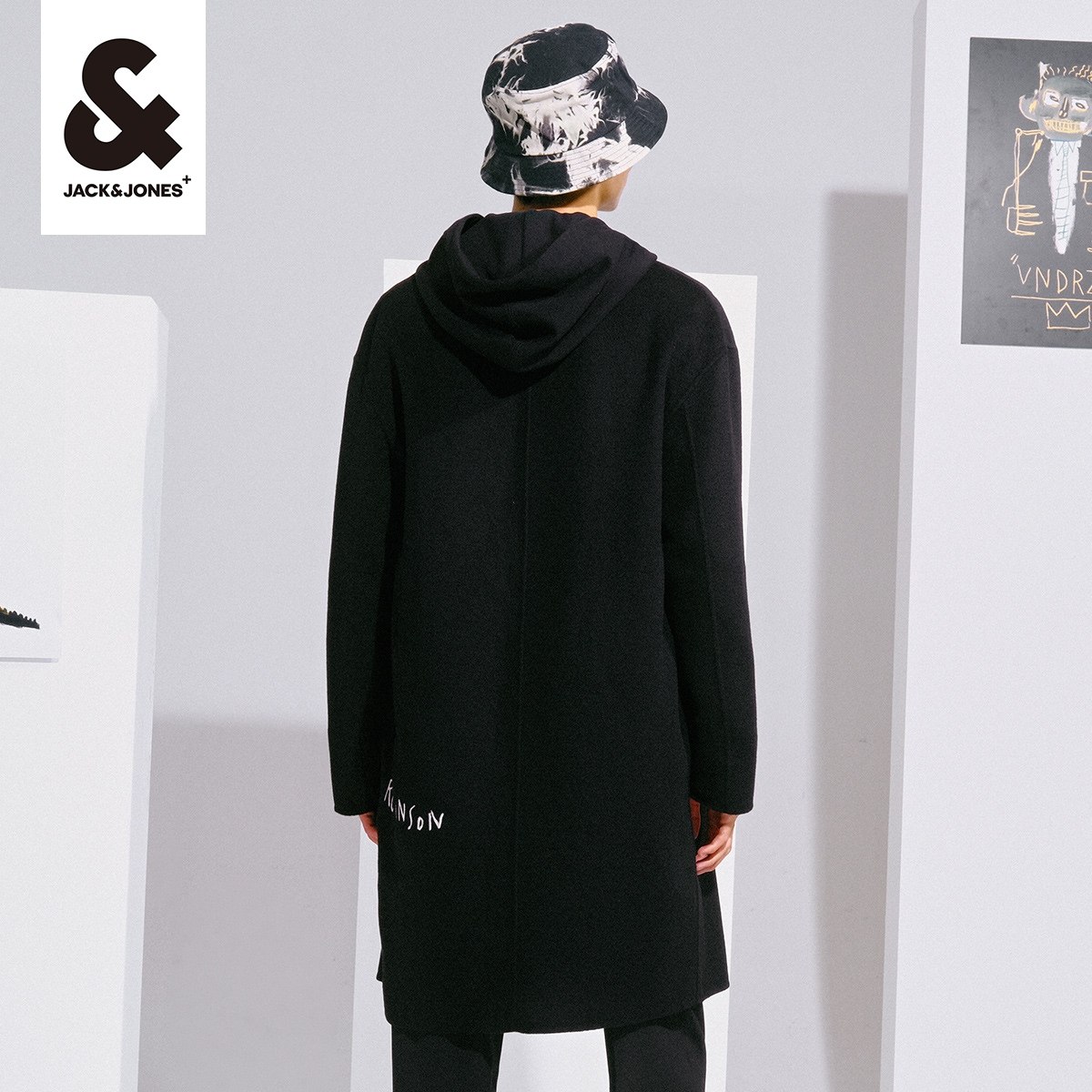 杰克琼斯奥特莱斯秋冬Basquiat联名衣服毛呢长款风衣外套男士男装,淘宝优惠券,粉丝福利购,淘宝优惠卷