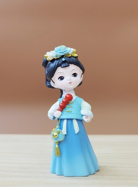 古风可爱格格女孩摆件