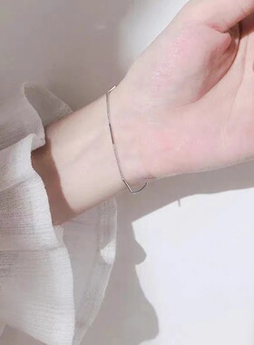 925银手链设计感小众韩版简约一