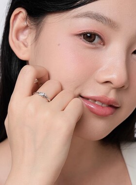 足银999戒指玫瑰物语情侣对戒精