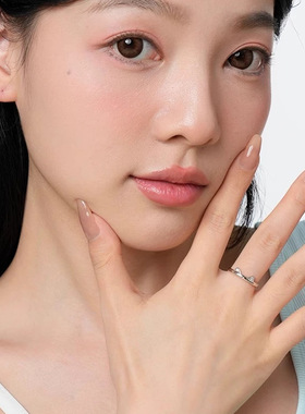 足银999猫咪日记戒指精致小众锆