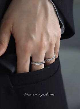 足银999归素枯木逢春戒指小众纹