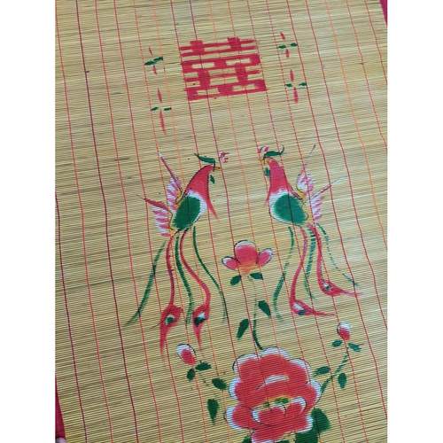 潮汕婚庆潮汕传统妙儿纯手工制作竹门帘用大门门帘尺寸可订做竹帘 - 图1