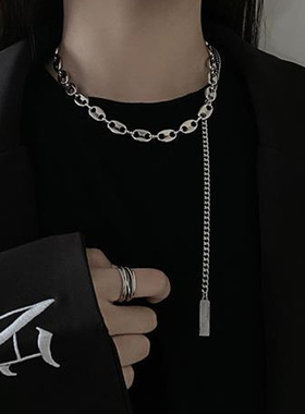 网红嘻哈猪鼻短款女潮ins锁骨链