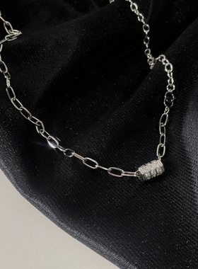 小众设计闪钻小蛮腰项链女ins轻奢高级感百搭锁骨链