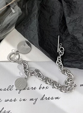 小众欧美风钛钢ins学生手环