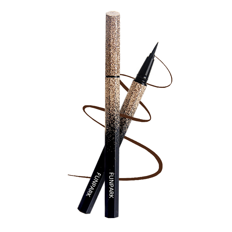 funpark旗舰店持久防水不晕染眼线液笔新手初学者胶笔眼影棕色星空女正品李佳琦3