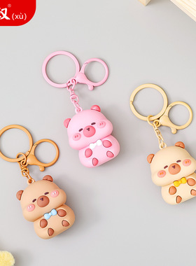 PVC创意领结卡皮巴拉装饰摆件