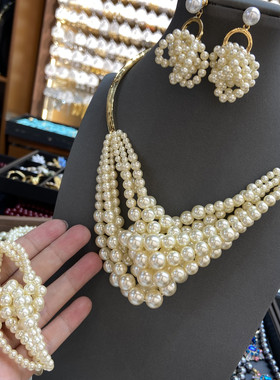 无D家经典爆款珍珠耳环迪家项链